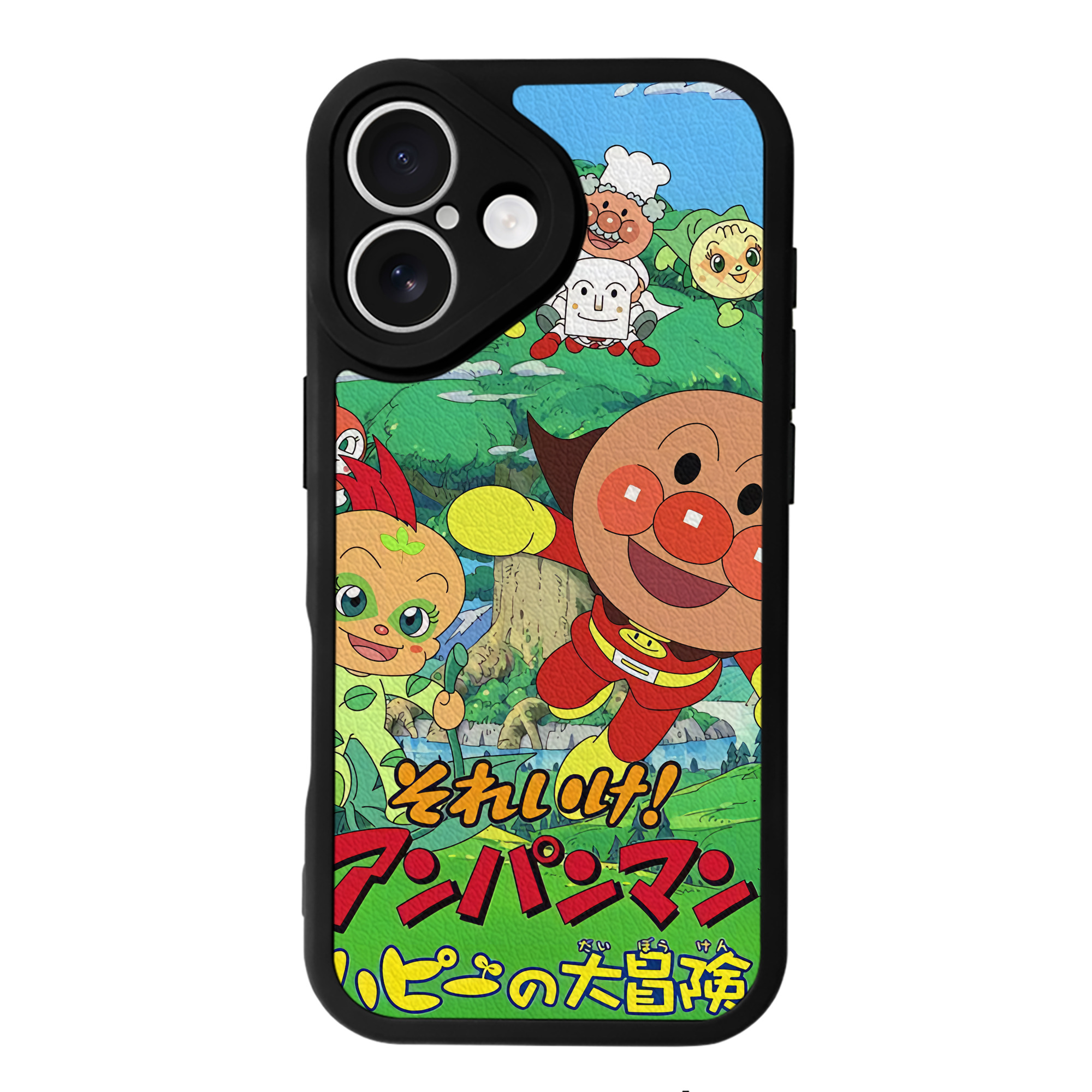 （画像用） アンパンマン Anpanman 【iPhone 16シリーズ対応】シリコンスマホケース（レザー調） 材質：シリコン